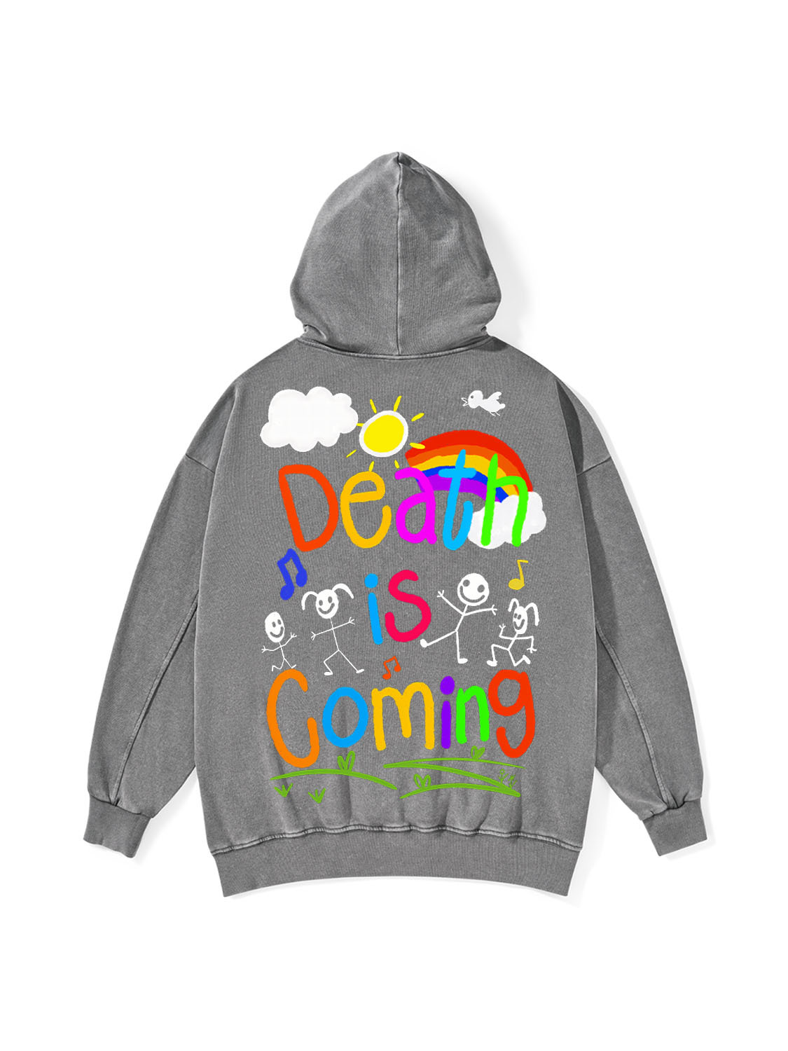 Death Is Coming Washed Hoodie