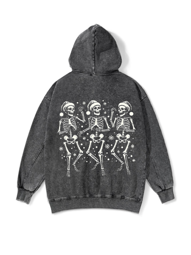 SKELETON WASHED HOODIE