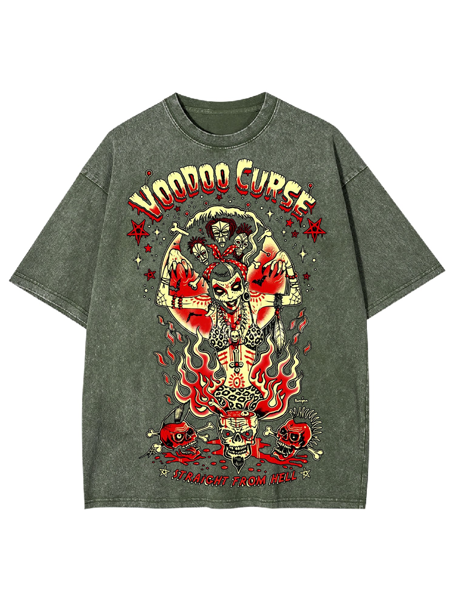 Straicht From Hell Washed Tshirt