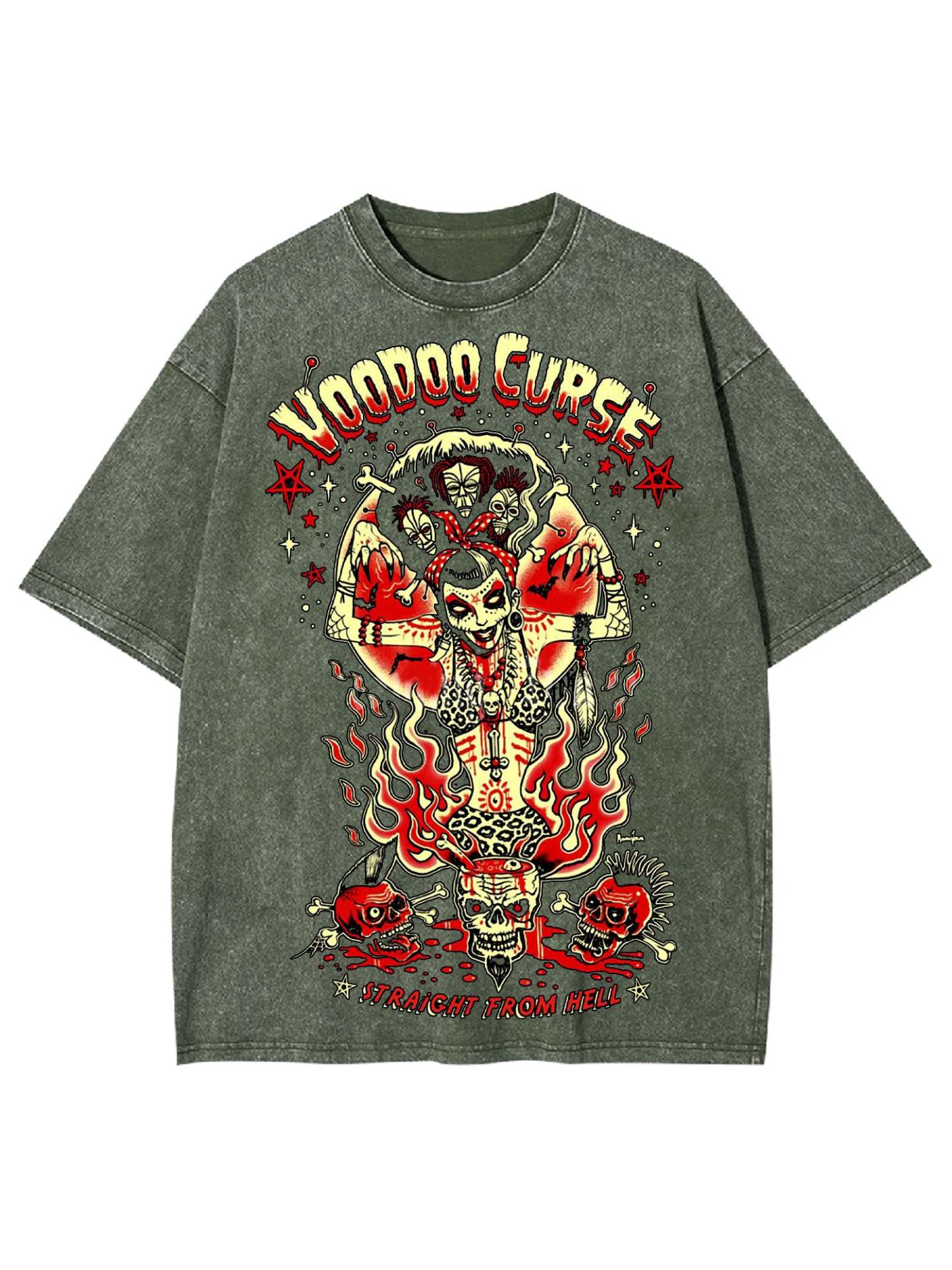 Straicht From Hell Washed Tshirt