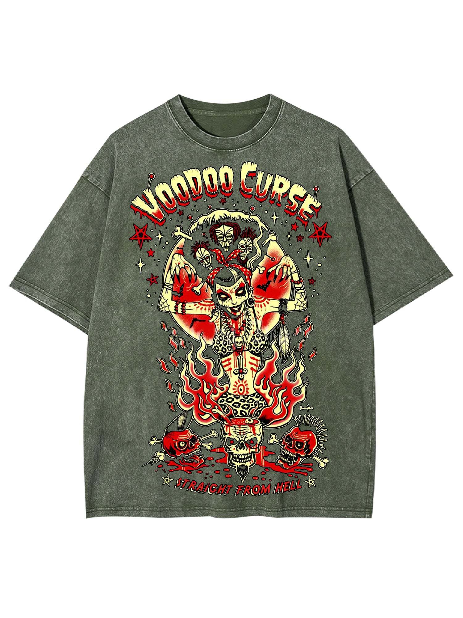 Straicht From Hell Washed Tshirt