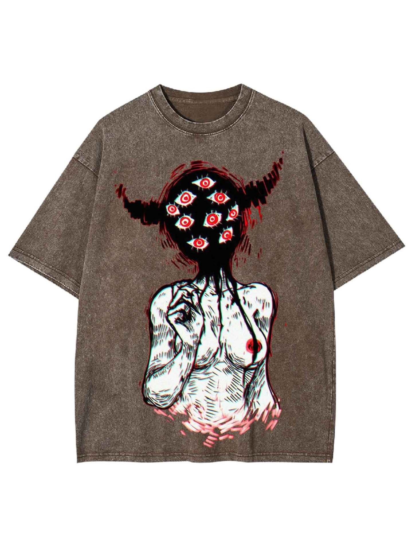 MULTI-EYED MONSTER WASHED TSHIRT