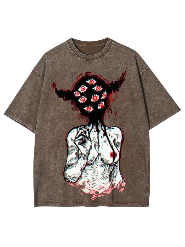 MULTI-EYED MONSTER WASHED TSHIRT