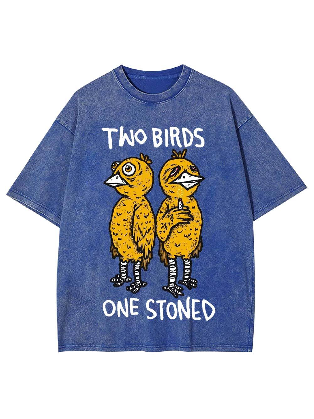 Two Birds One Stoned Washed Tshirt