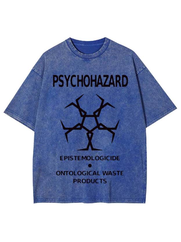 Psychohazard Warning Washed Tshirt