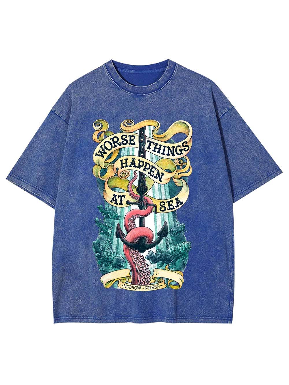 Worse Things Happen at Sea Washed Tshirt