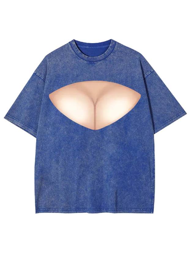 Abstract Curves Washed Tshirt