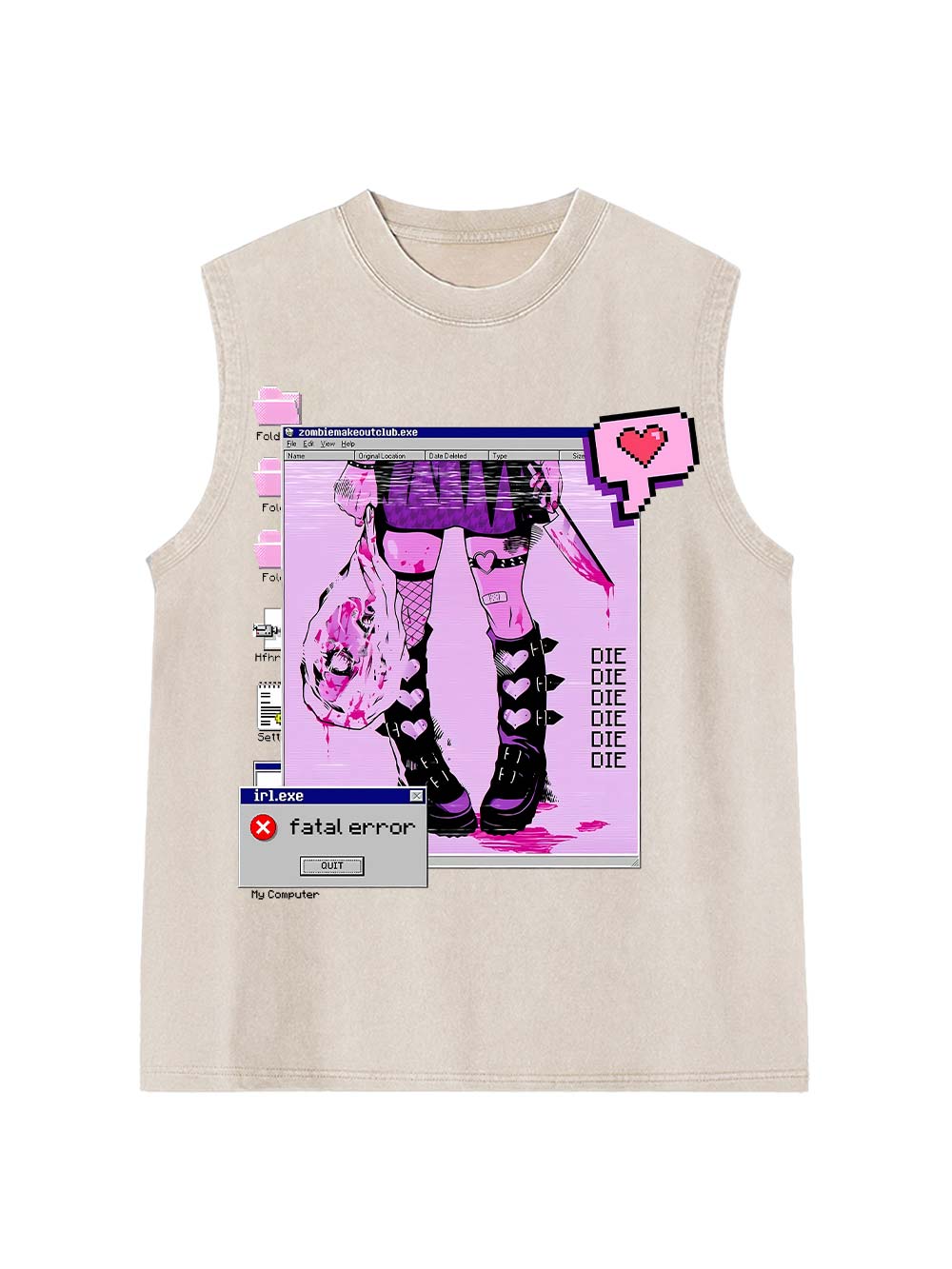 Fatal Error Washed Tank Top