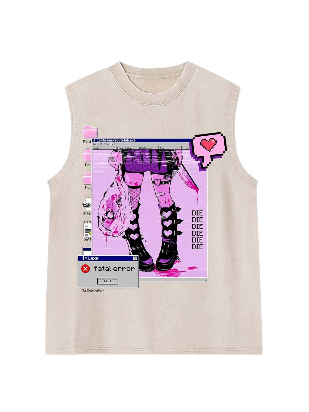 Fatal Error Washed Tank Top