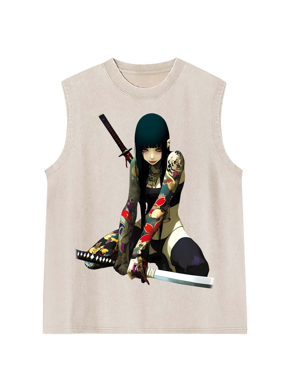 Tattooed Blade Warrior Washed Tank Top