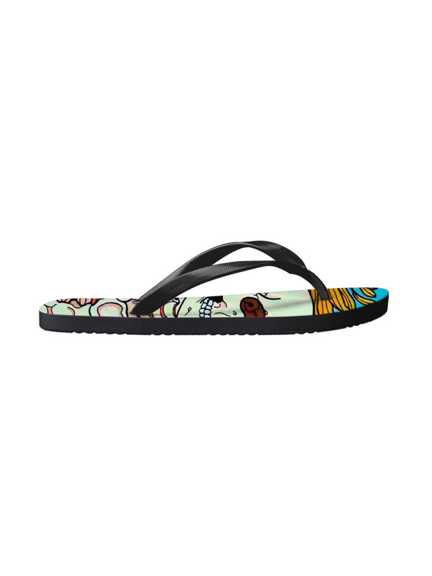 BLOOMING BONES FLIP FLOPS