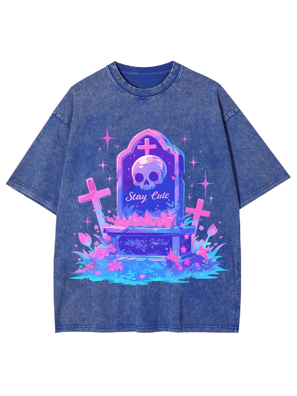 Stay Cute Forever Washed Tshirt