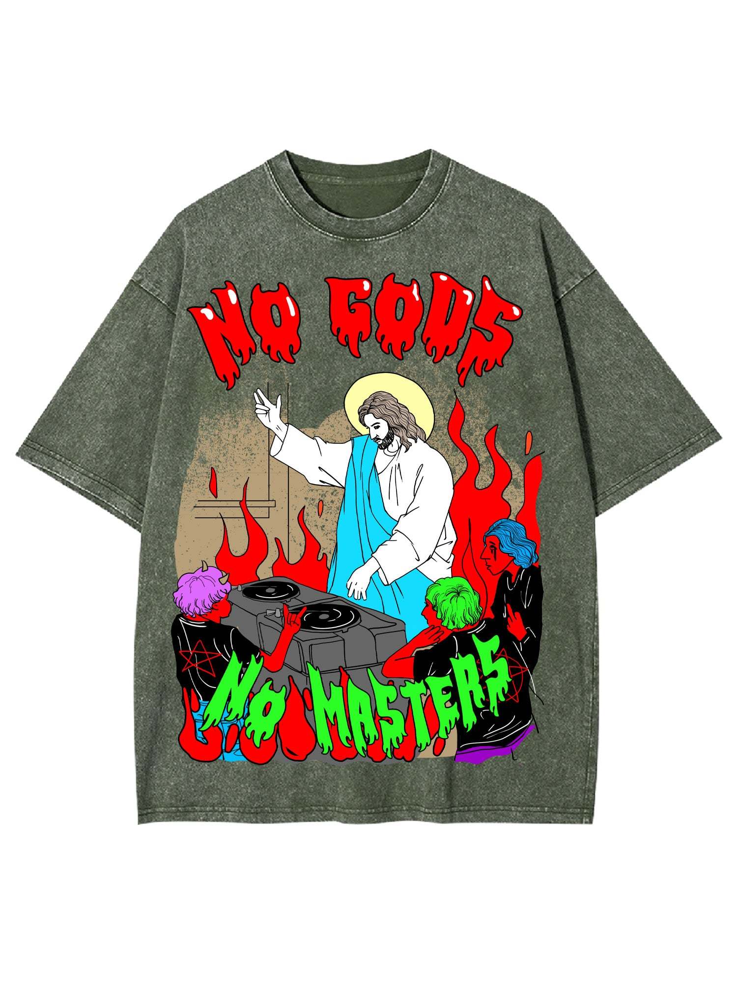 No Gods No Masters Washed Tshirt