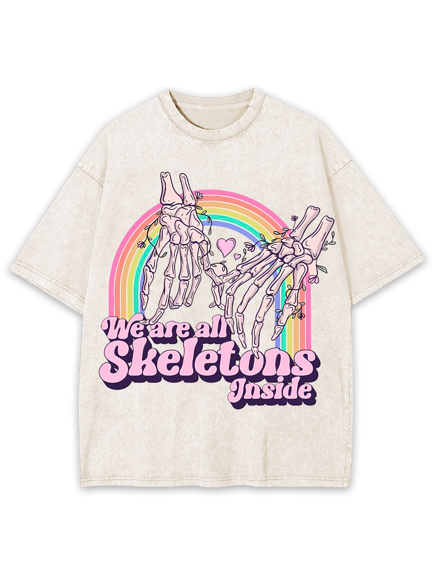 We Are All Skeletons Inside Washed Tshirt