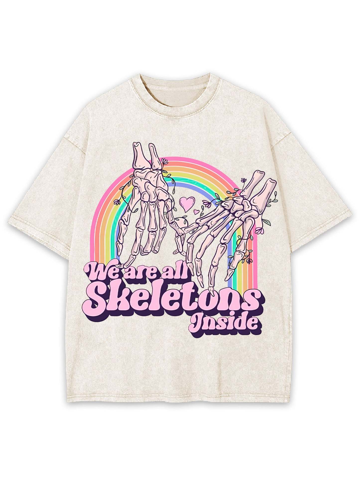 We Are All Skeletons Inside Washed Tshirt