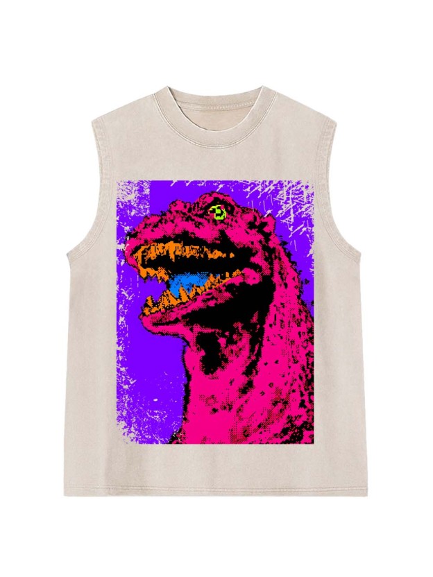 Neon Roar Washed Tank Top