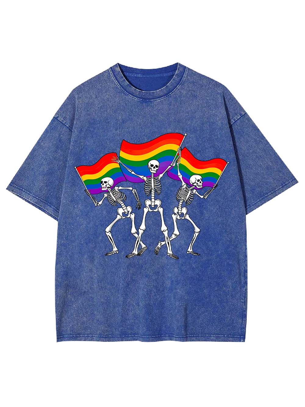 Pride Parade Skeletons Washed Tshirt
