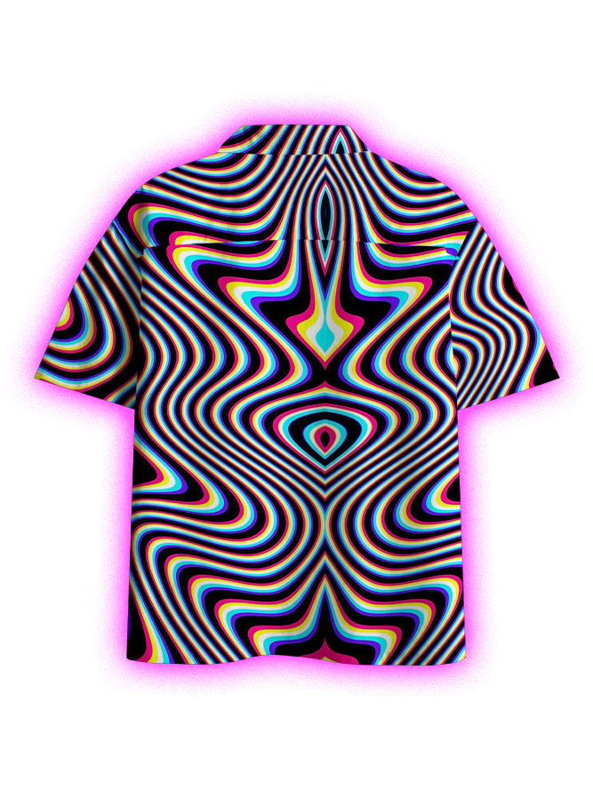 Optical Vortex Button Up Pocket Shirt