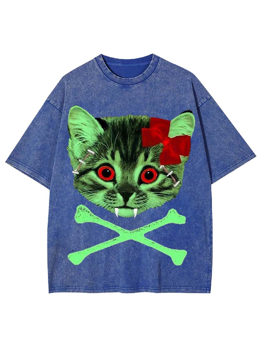 Zombie Kitty Washed Tshirt