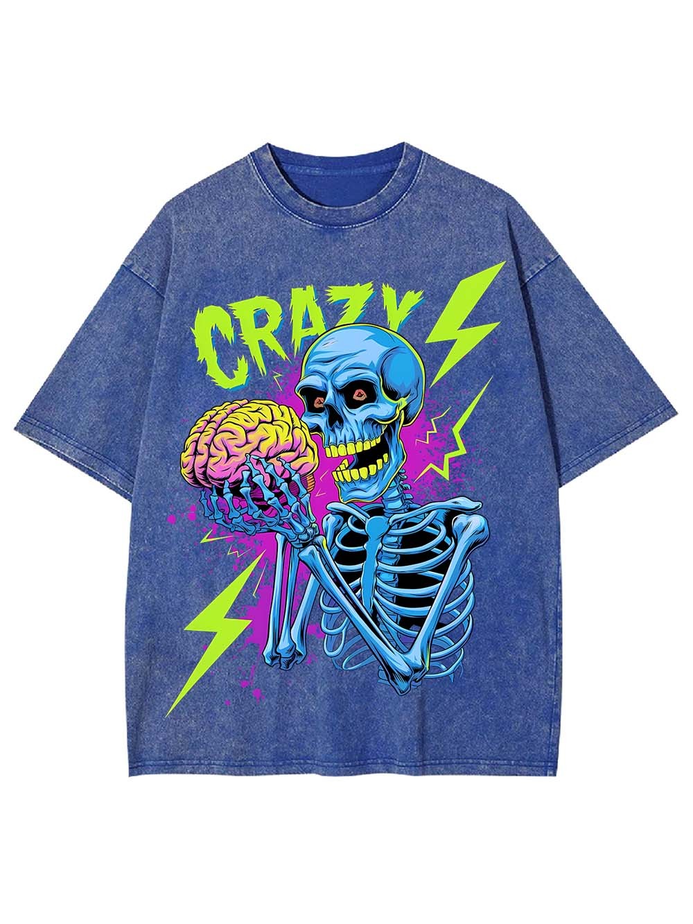 Crazy Minds Unleashed Washed Tshirt-ClassyOutlaw Sale