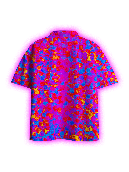 Vibrant Burst Button Up Pocket Shirt