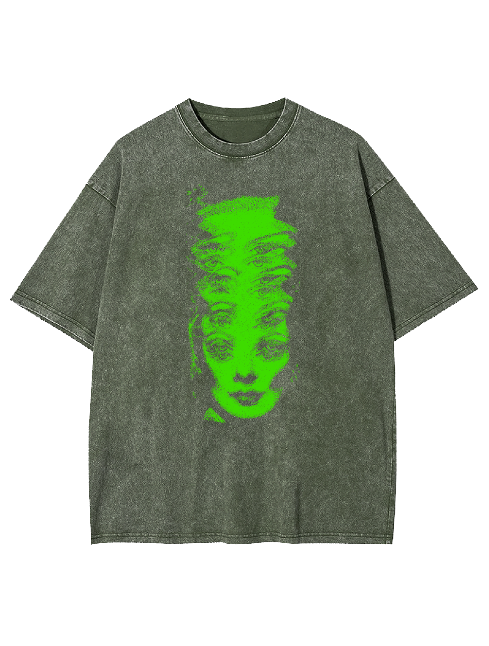 GREEN HALUCINATION WASHED TSHIRT
