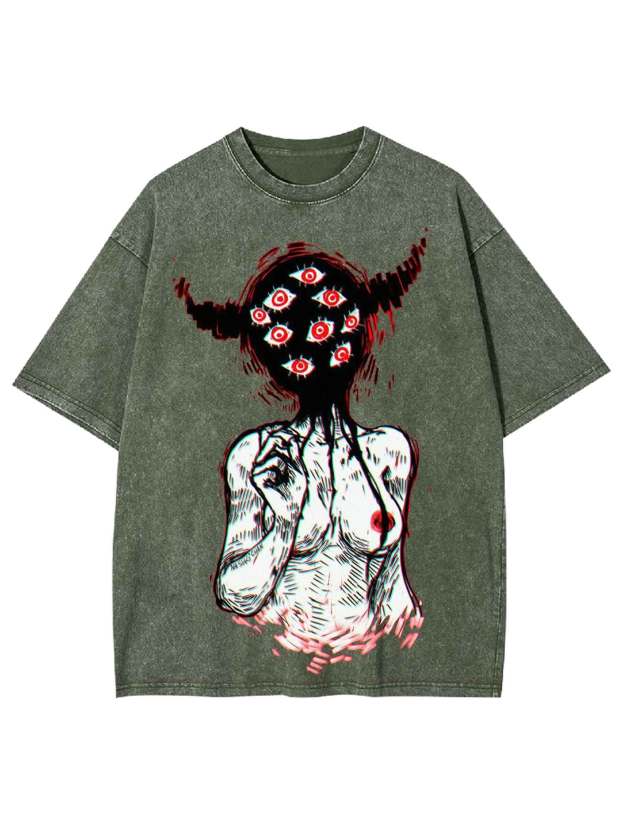 MULTI-EYED MONSTER WASHED TSHIRT