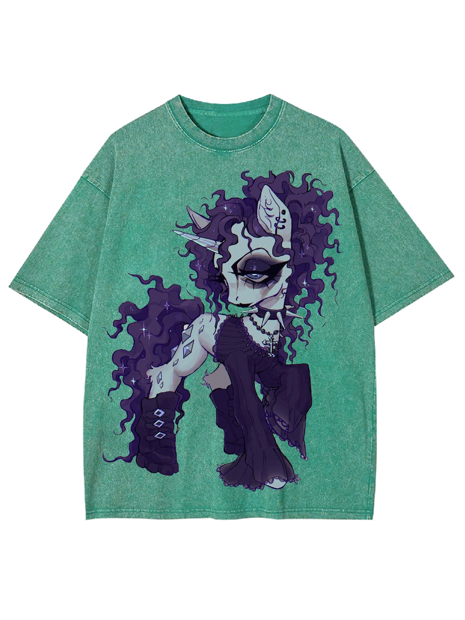 Punk Little Horse Washed Tshirt