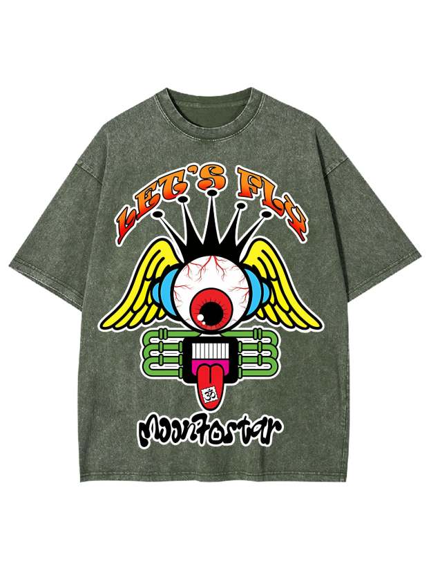 Let's Fly Washed Tshirt