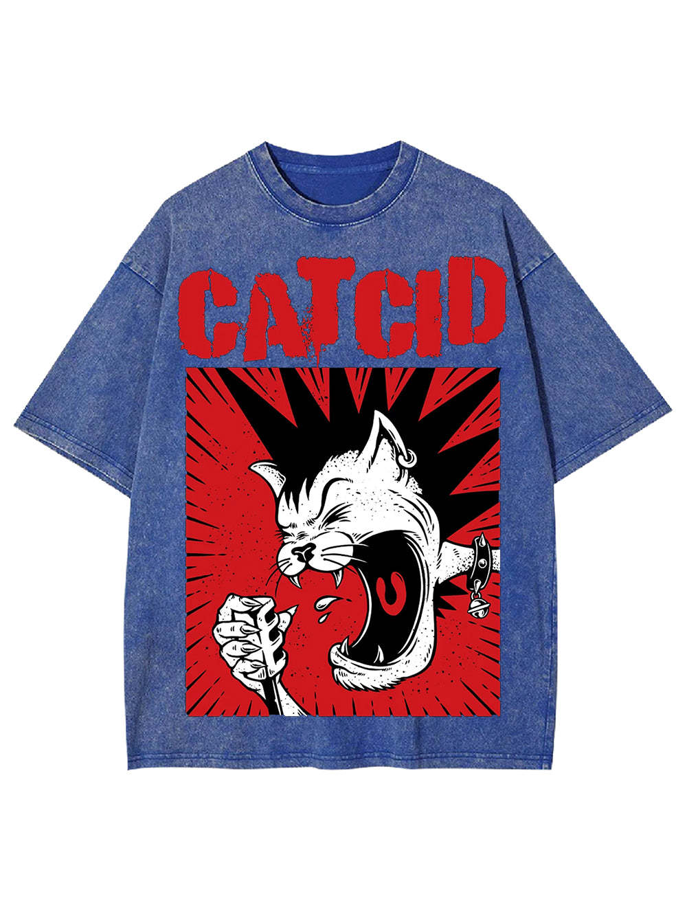 Catcid Washed Tshirt-ClassyOutlaw Sale