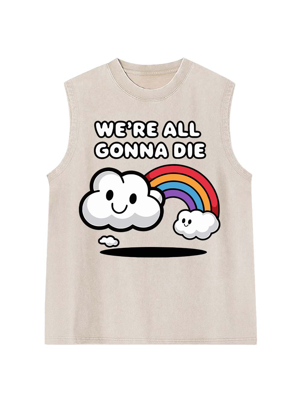 We're All Gonna Die Washed Tank Top