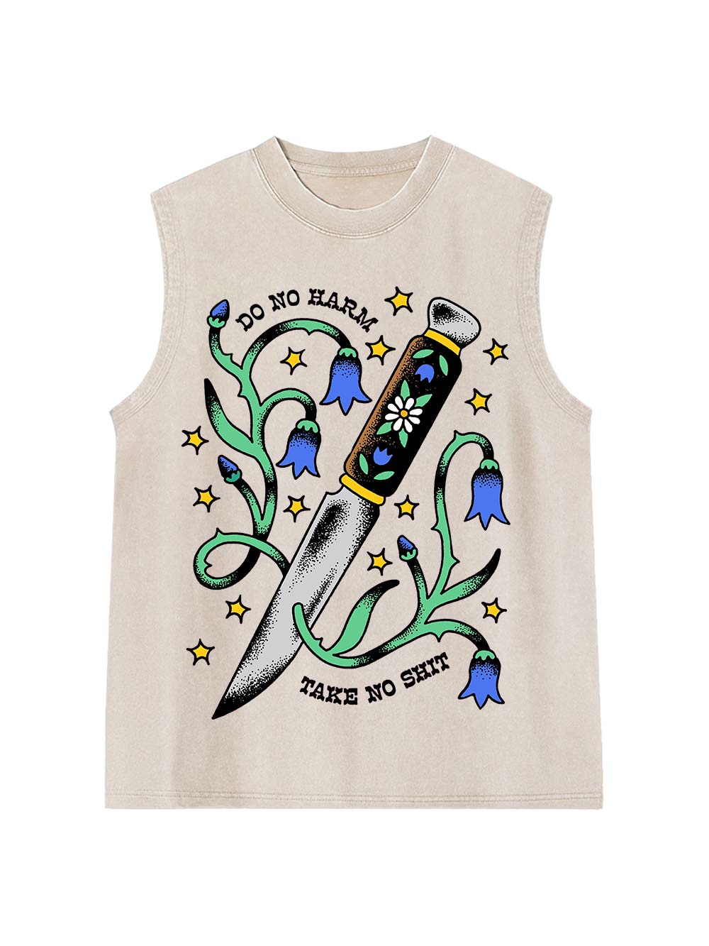 Do No Harm Take No Shit Washed Tank Top