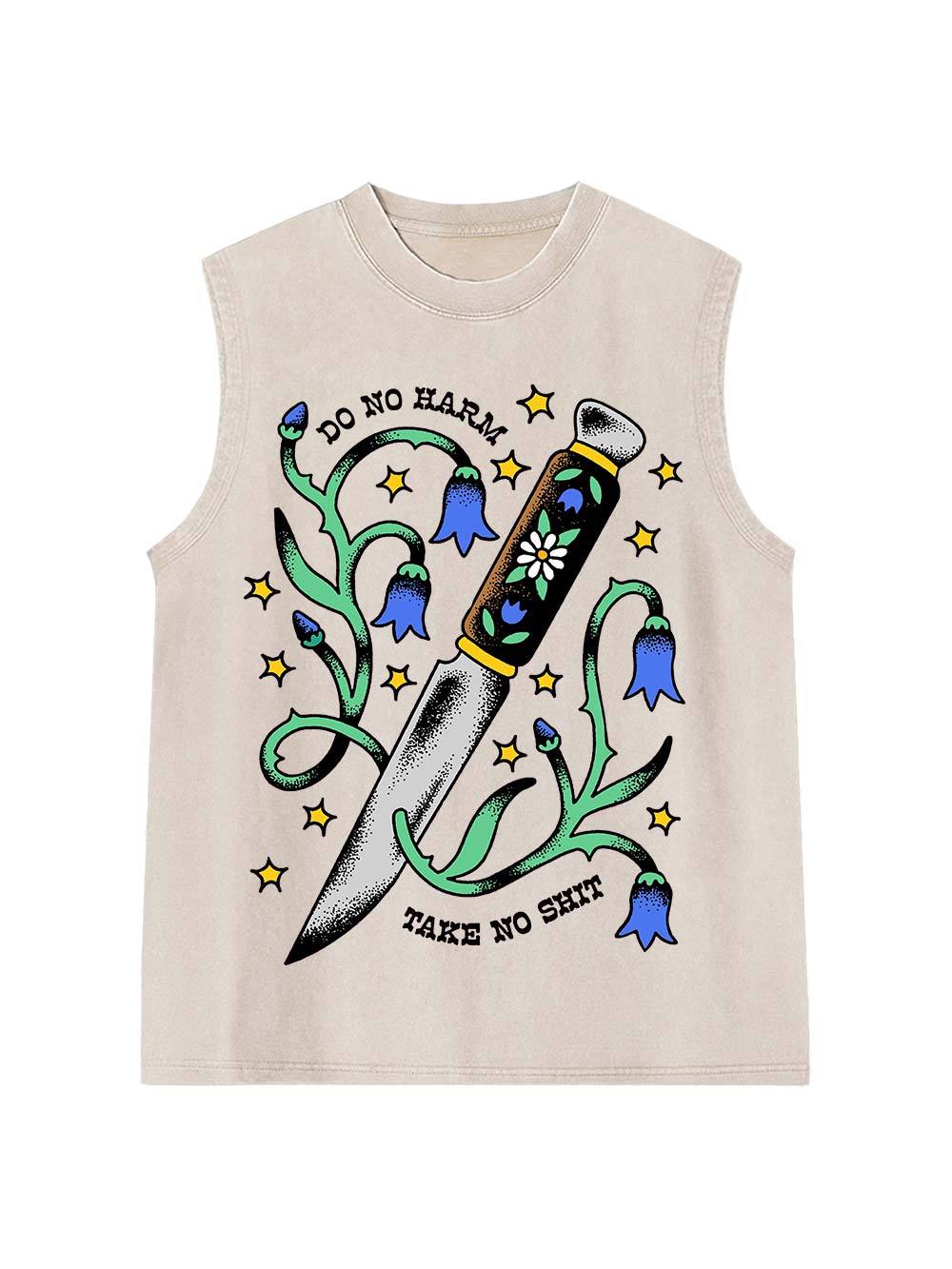 Do No Harm Take No Shit Washed Tank Top