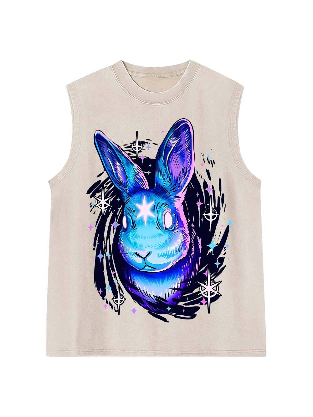 Black Rabbit Hole Washed Tank Top
