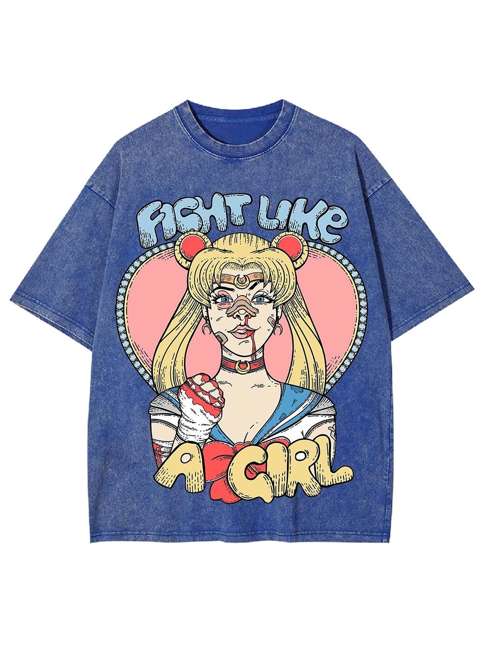 Ficht Like A Girl Washed Tshirt