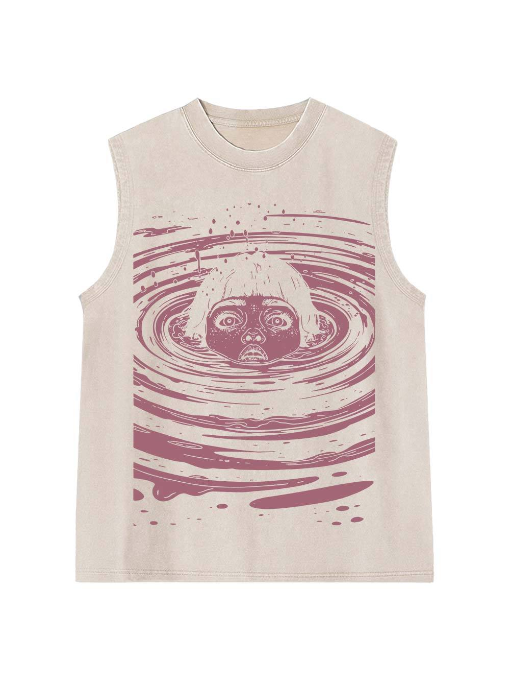 Drowning in the Abyss Washed Tank Top