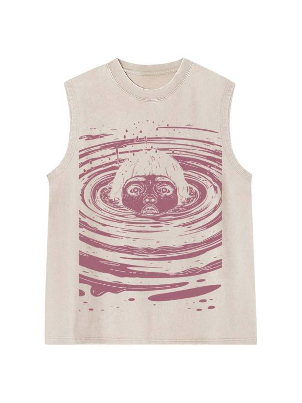 Drowning in the Abyss Washed Tank Top