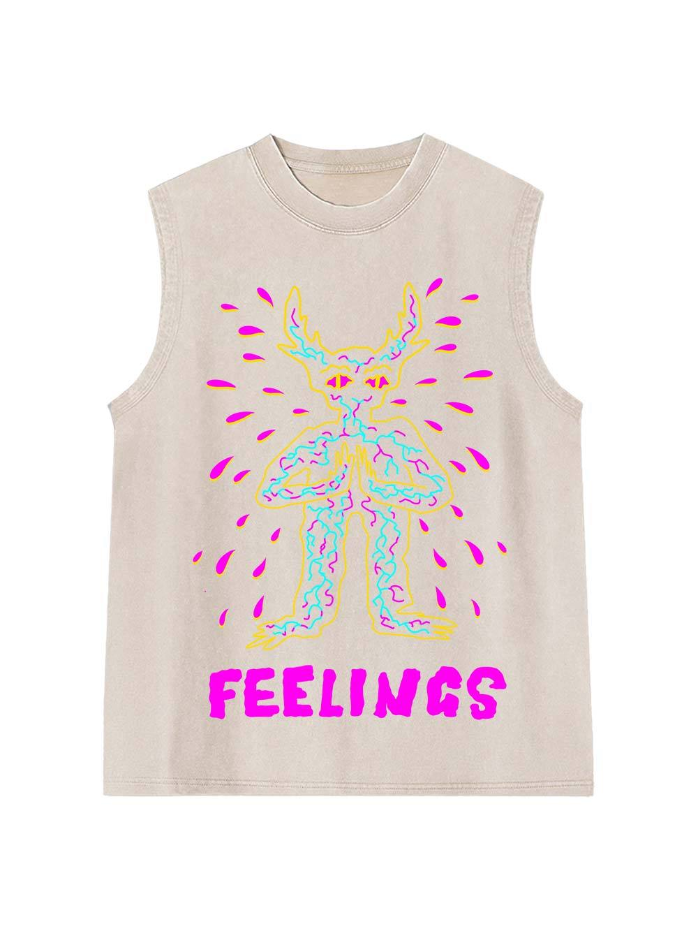 Feelings Washed Tank Top-ClassyOutlaw Sale