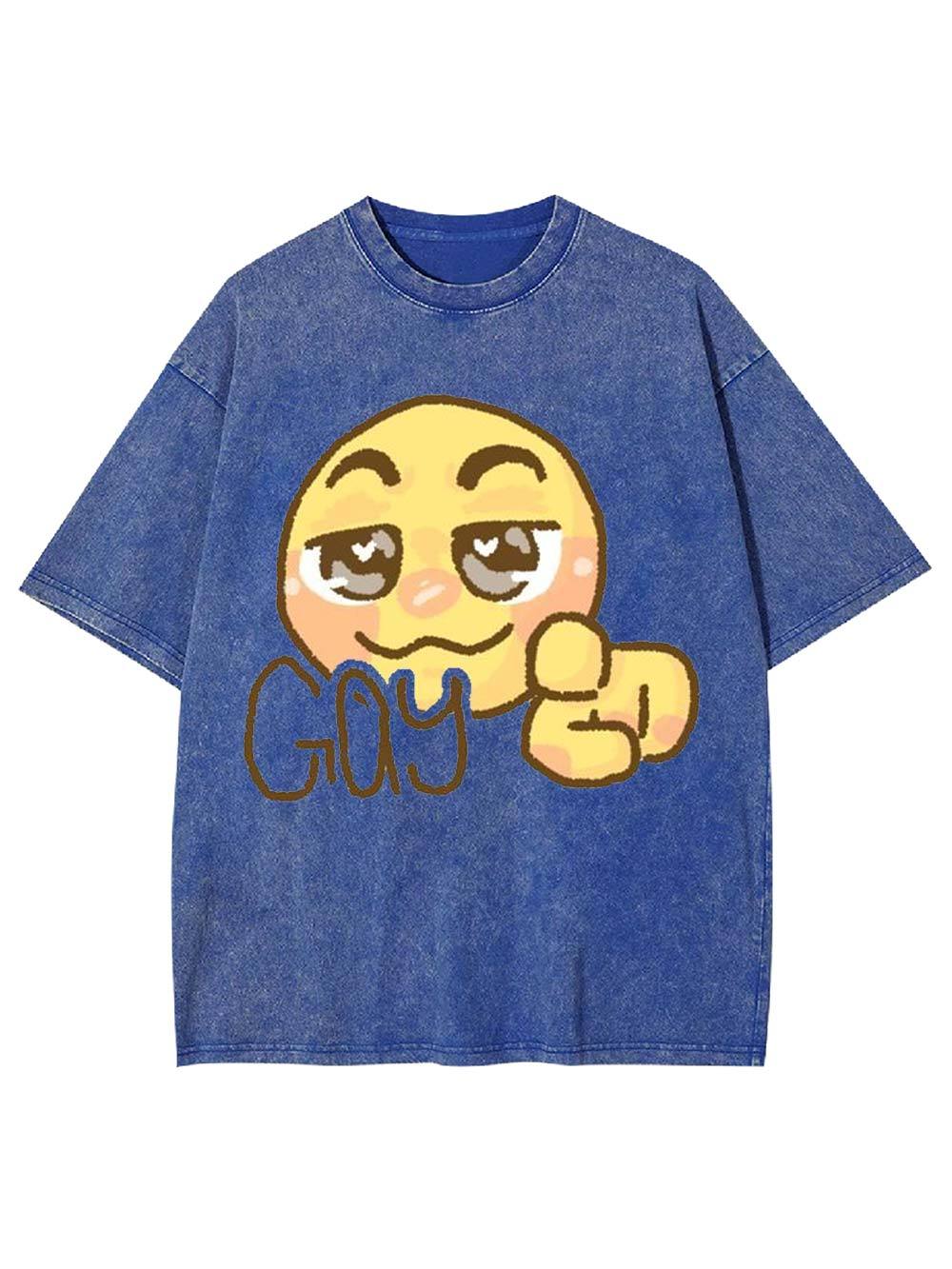 Playful Expression Washed Tshirt