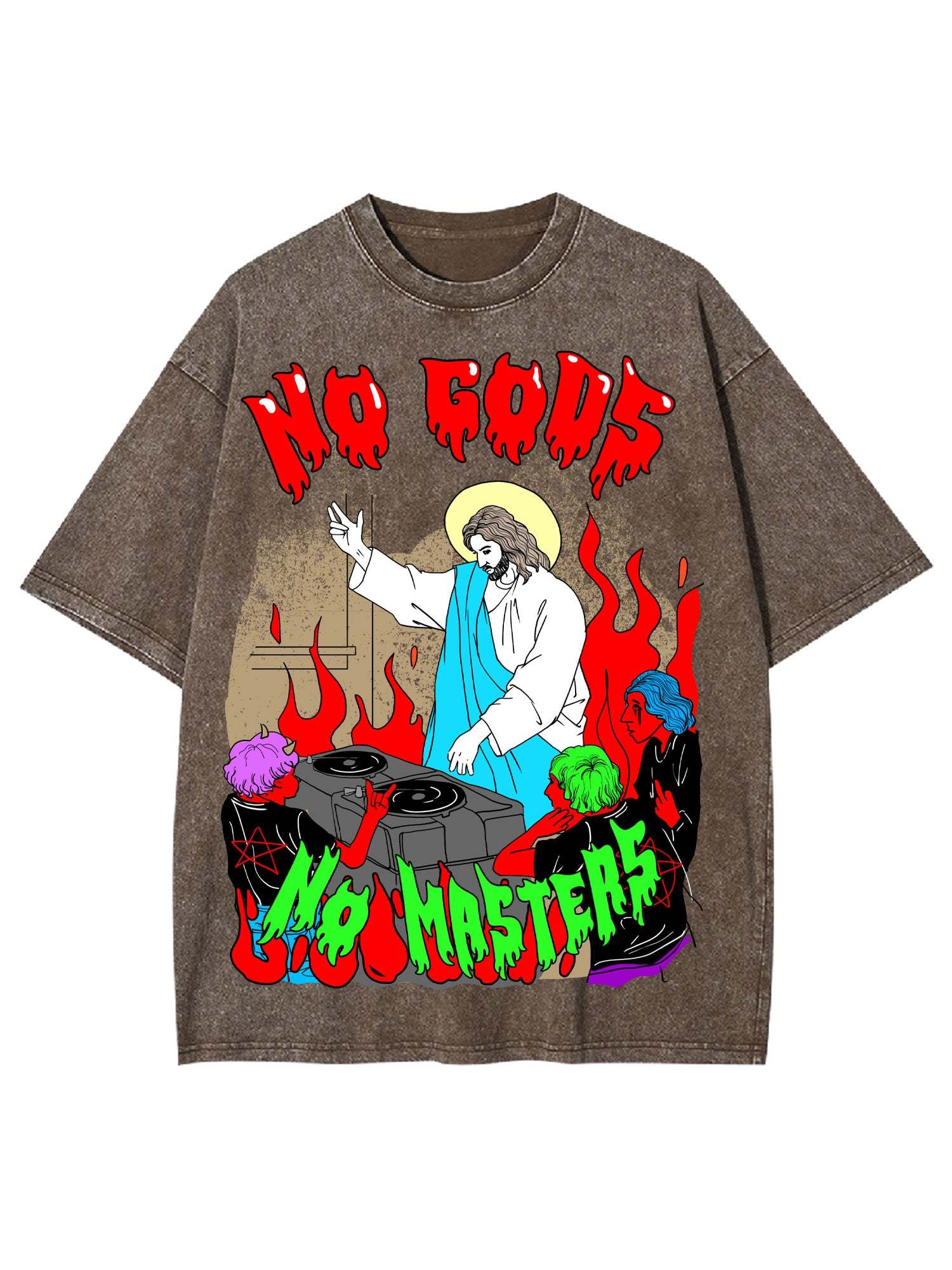 No Gods No Masters Washed Tshirt