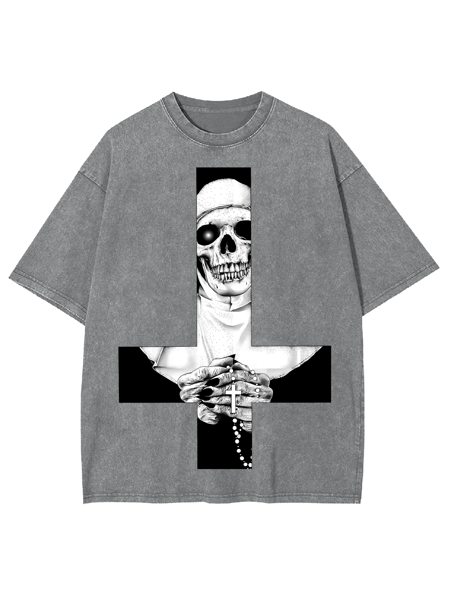 Skeletal Nun Washed Tshirt