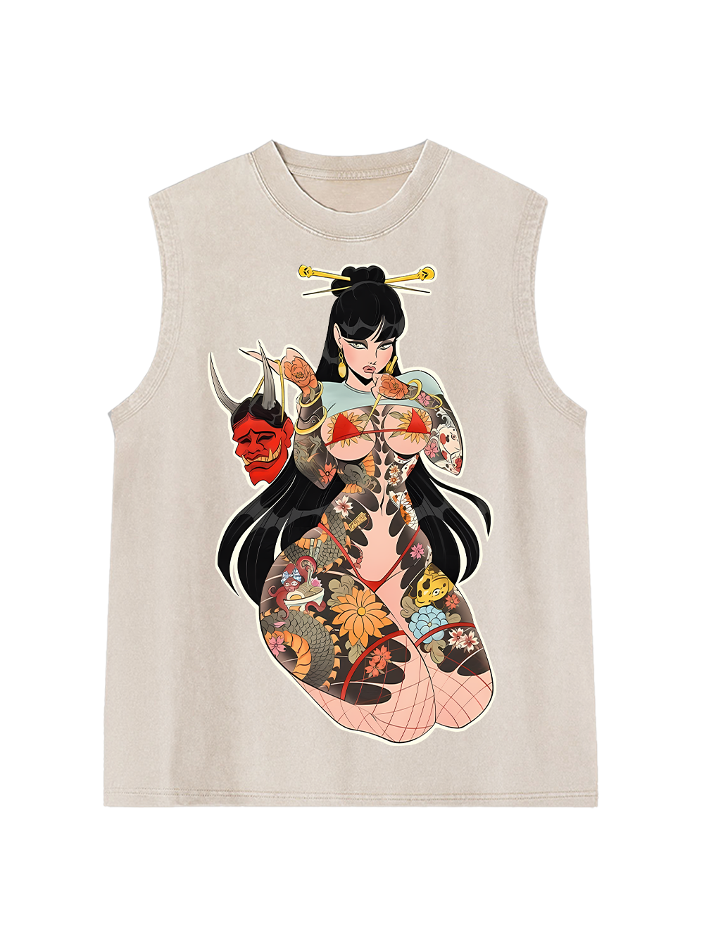 Tattooed Mystique Washed Tank Top