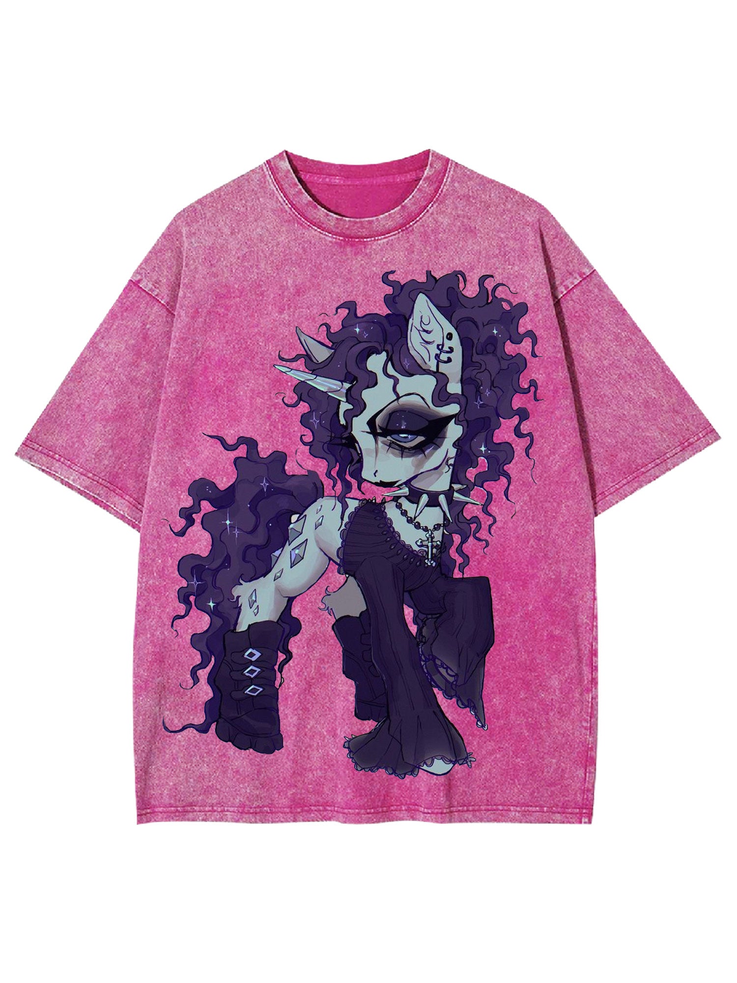 Punk Little Horse Washed Tshirt
