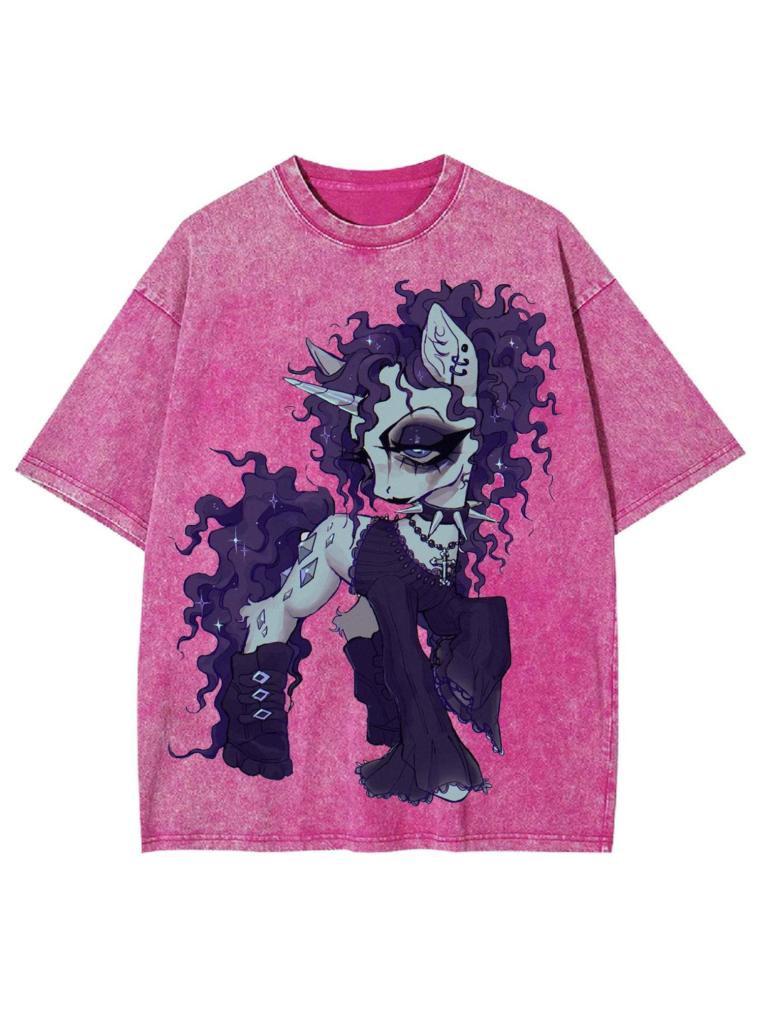 Punk Little Horse Washed Tshirt