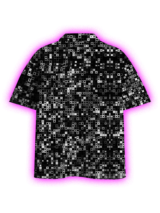 Monochrome Matrix Button Up Pocket Shirt