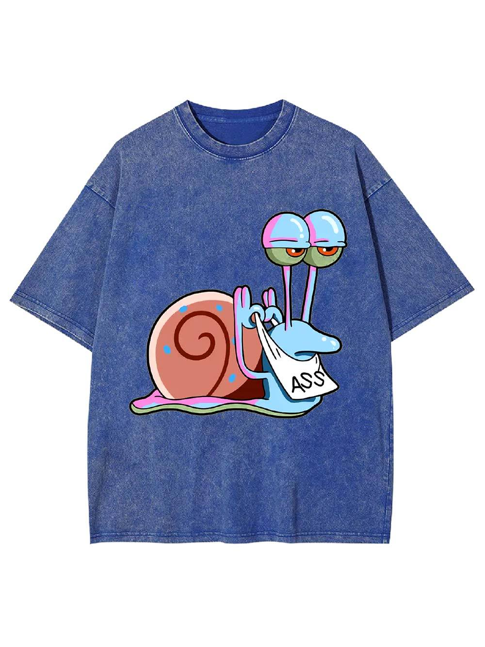Sassy Snail with Attitude Washed Tshirt