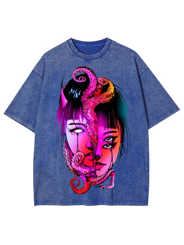 Duality of the Abyss Washed Tshirt