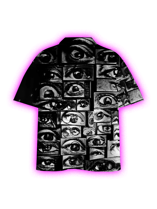 Eyes Everywhere Button Up Pocket Shirt
