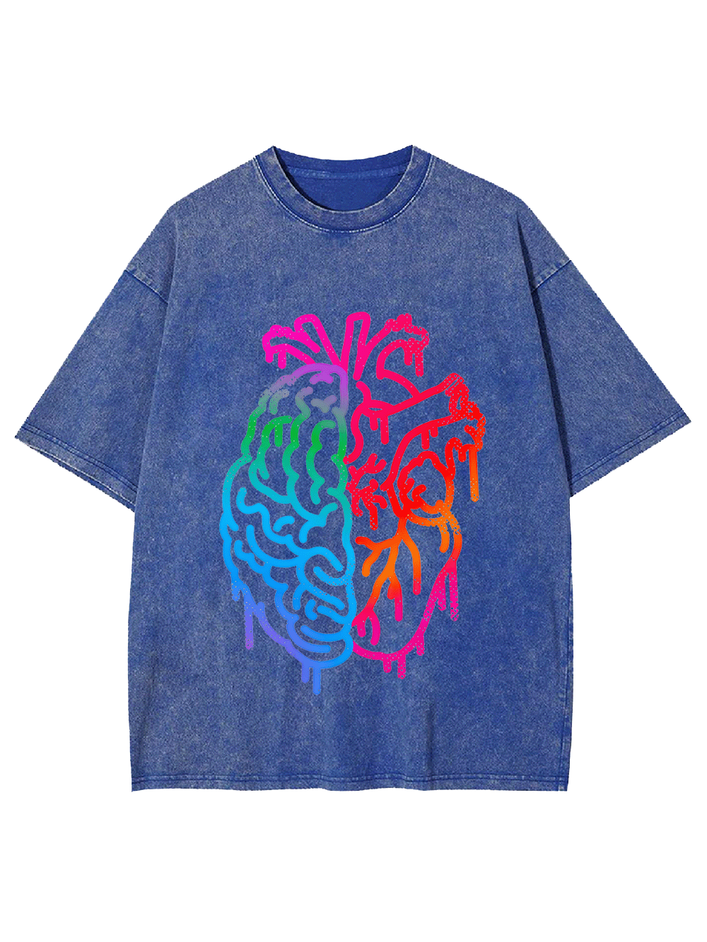 Heart vs Mind in Colors Washed Tshirt