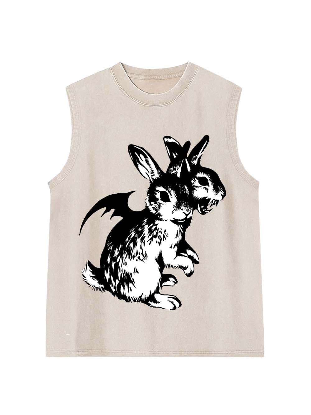 Duality of Bunnies Washed Tank Top